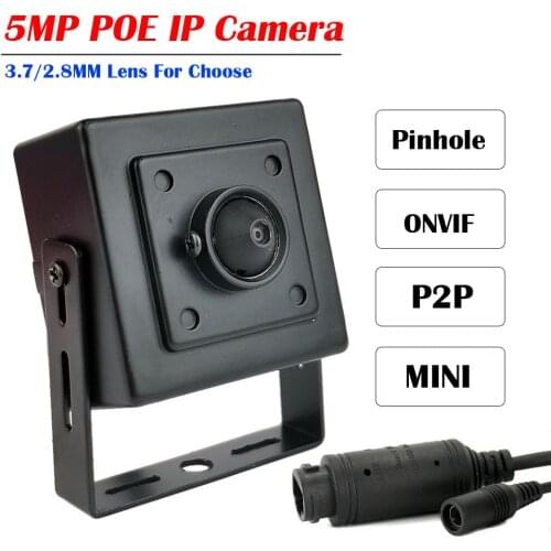 POE HD 5MP H.265 Mini IP Camera 4MP 3MP 2MP 1080P 3.7/2.8mm Pinhole Lens Indoor Security Metal ONVIF IP CCTV System Video Camera