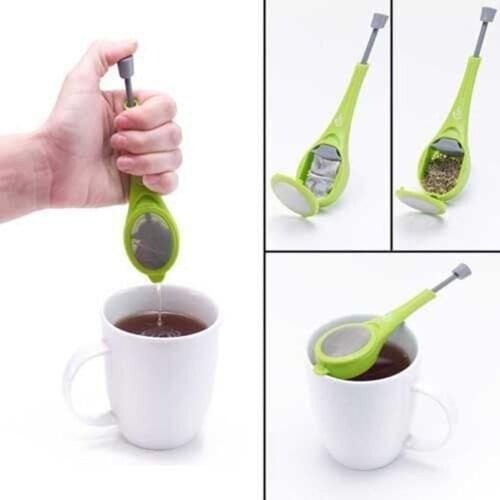 Healthy Food Grade Flavor Total Tea Infuser Gadget Measure Swirl Steep Stir And Press Plastic Tea And Coffee Strainer Tea Tools