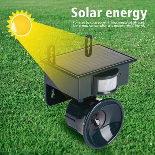 Solar Powered PIR Motion Sensor Ultrasonic Pest Repeller Solar Pest Repeller Bird Dog Cat Fox Mouse Chaser