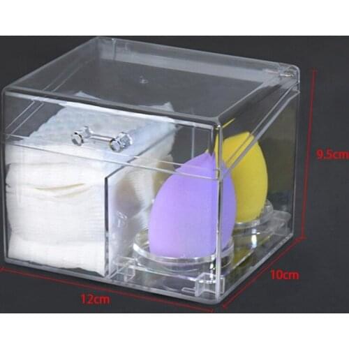Makeup Tool Storage Box Clear Cotton Swab Organizer Eyelash Tool Storage for Eyelash Extension Cotton Pad Makeup Tools