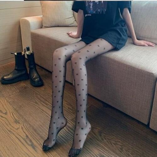 1 pair Fashion sexy lace transparent stockings bowknot pantyhose stockings