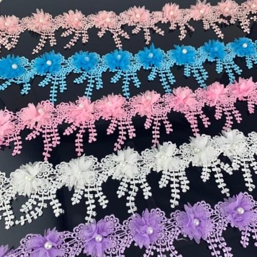 1 Yards/Lot) 80mm Petal Chiffon Lace Fabric Webbing DIY Clothing Decoration Love Gift Ribbons Crafts