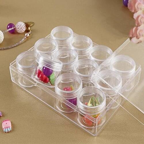 12 Grids Diamond Painting kits Plastic Storage Box Rhinestone Tools Jewelry Storage Box Organizer Holder Kit
