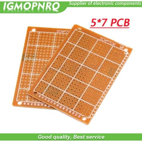 2Pcs 5x7cm 5*7 new Prototype Paper Copper PCB Universal Experiment Matrix Circuit Board 5CM*7CM