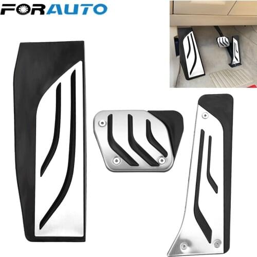 3pcs/set Car Pedals Kit AT Accelerator Gas Brake Footrest Pedal Cover LHD Interior Parts Foot Rest Pedal for BMW X5 X6 2018 2019