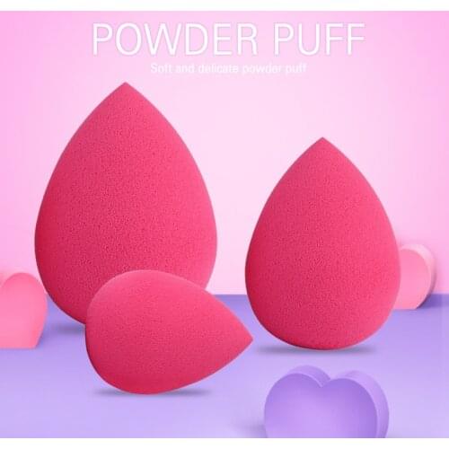 3pcs/set Waterdrop Makeup Sponge Puff Multi-color Puff Face Foundation Powder Cream Sponges Cosmetic Tools