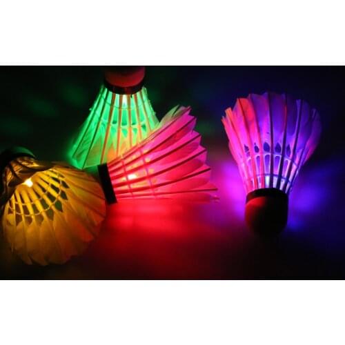 4x LED Badminton Shuttlecocks Badminton Lighting For Sports Entertainment