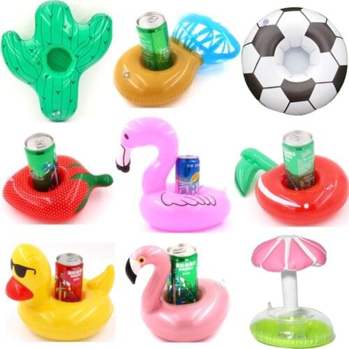 5pcs Mini fanny Inflatable Red Flamingo,Red lips, duck, Floating Drink Cup Holder Swimming Pool Bathing Beach Party Toys