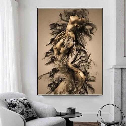 Abstract Art Sexy Nude Women Canvas Painting Oil Painting Poster Morden Wall Art Pictures for Livingroom Home Decor
