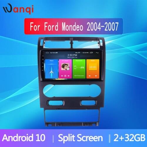 Wanqi 9-inch car radio For Ford Mondeo 3 2004-2007 multimedia player GPS navigation 2 Din Android 10 with WIFI AHD NO DVD player