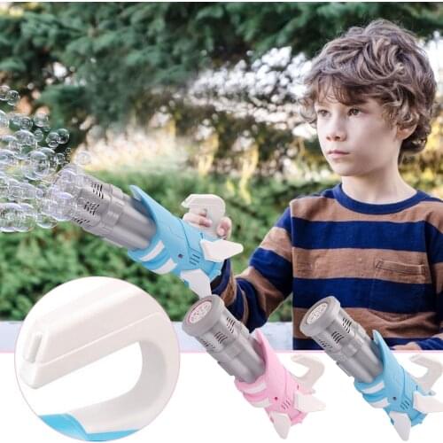 5 Holes Electric Gatling Bubble Machine Soap Bubble Gun For Children Kids Gatling Bubble Gun Toy Wedding Bubble