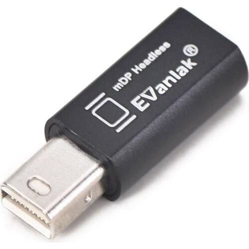 Evanlak Mini DP - DisplayPort display emulator EDID emulator Plug ( fit Headless 2560x1600@60Hz)