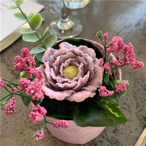 3D Peony Scented Candle Wax Melt Molds Decorating Gypsum Resin Craft Molds Decorating Silicone Mold for Soap Making