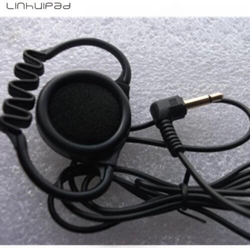 3.5mm Mono Hook Earphone Headsets 1-bud earpiece single side headphone for Tour guide System Two way Radio 500pcs/lot