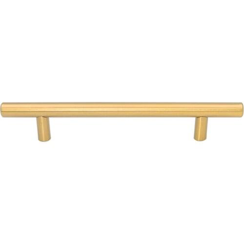 Goldenwarm Brushed Brass Gold Cabinet Pulls T Bar Modern Cupboard Kitchen Drawer Door Handles Stainless Steel