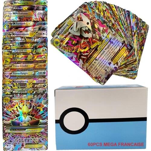 Carte Pokemon Francaise Box Display Carta French Pokemon Tag Team V VMAX GX Mega EX Shining Card Playing Game Battle Trading Toy