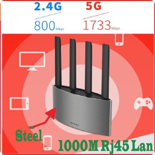 Chinese Firmware, USB2.0 Port, Steel Wireless Router 802.11AC 2600M Dual Bands 2.4GHz+5GHz 4*RJ45 Gigabit ports AC2600 Huge WiFi