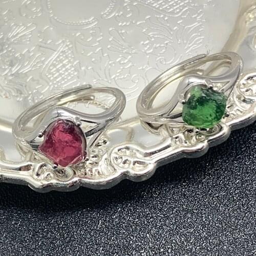 Charms Natural Stone Jewelry Rings for the Women Couple Crystal Rings Adjustable Fashion Gifts for the Birthday Party Wholesale