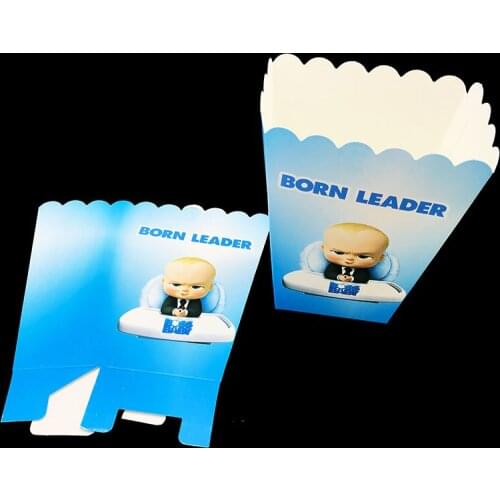 6pcs/lot Baby Boss theme popcorn boxes Baby Boss birthday party decorations Baby Boss theme popcorn case
