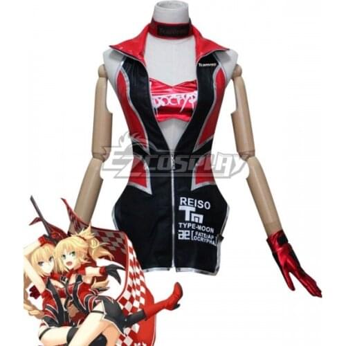 Fate Grand Order EXTELLA Apocrypha Joan of Arc Saber of Red Mordred Racing Red Girls Suit Halloween Cosplay Costume E001