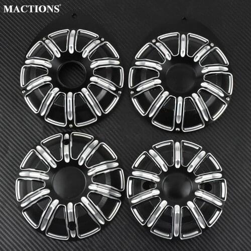 Motorcycle CNC Aluminum Thermostat Cover+Stator Cover+Primary Cover+Ignition Cover 4pcs/Set Black For Indian Scout 2015-Up