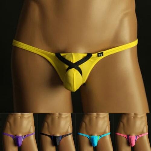 Mens Sexy Thongs Bikini Men Ultra Thin Underwear Men T-back G-String Homme Mens High Stretch Briefs Male Sexy U Pouch Panties
