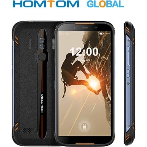 Original HOMTOM HT80 IP68 Waterproof Smartphone 4G LTE Android 10 5.5" 18:9 HD+ MT6737 NFC Wireless charge SOS Mobile phone