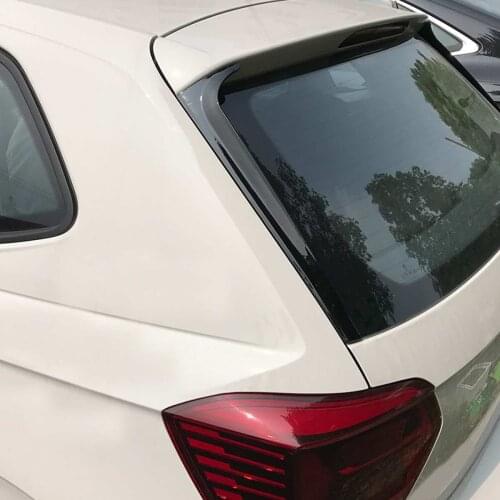 Pair Gloss Black Rear Window Side Spoilers Glossy Canard Canards Splitter For VW for Polo MK5 2011-17/ for MK6 2018 + Accessorie