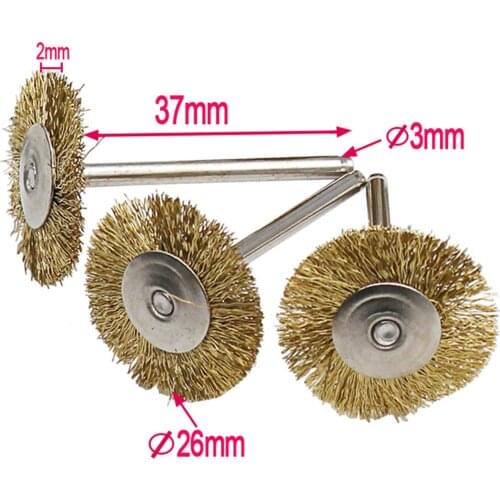 Shank Useful Cleaning Fits T Brush Dremel New Rotary (3mm) Removal For Brass Wire Brush Tool Accessory Rust 1/8" 5pcs/set