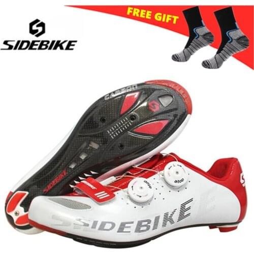 Sidebike road cycling shoes men racing carbon fiber bike ultralight self-locking bicycle sneakers breathable professional shoes