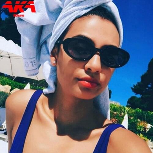 AKAgafas Oval Lenses Sunglasses Women/Men 2021 Brand Designer Vintage Eyeglasses Women Cat Eye Sun Glasses Ladies Goggle UV400