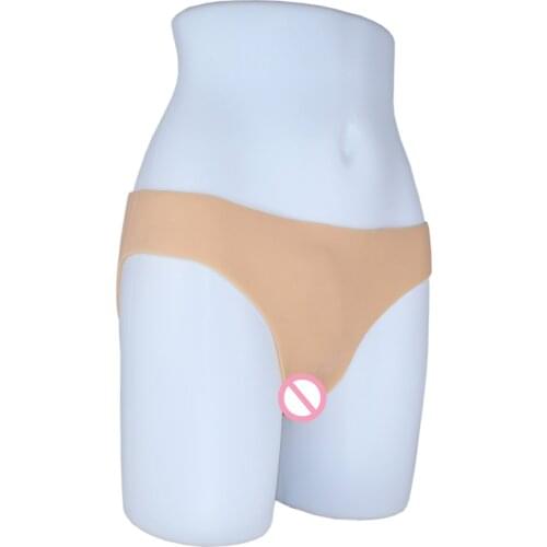 RAOPIN Penetratable Vagina Boxer Briefs Silicone Fake Vagina Underwear Panties Crossdresser Transgender Shemale Gaff Soft Tits