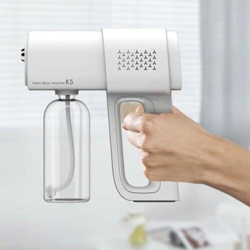 USB Rechargeable Disinfection Gun Alcohol Disinfection Sprayer Handheld Portable Blue Light Nano Steam Atomizing Fogge