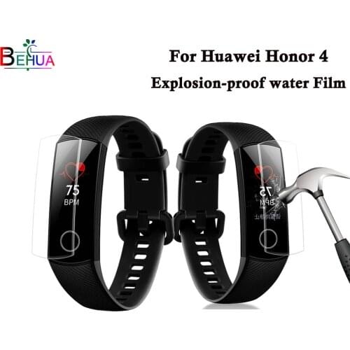 Screen Protector For Huawei Honor Band 4 smart watch screen protection Edge Anti-scratch Soft TPU Full Screen Protector