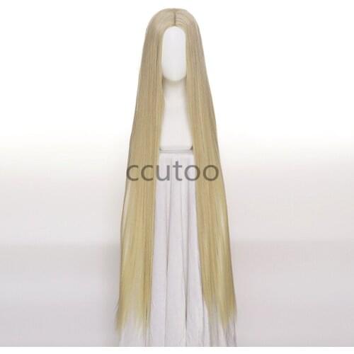 120cm/47" Women Princess Rapunzel wig Long blonde Mixed straight hair wig Halloween Role Play Tangled Synthetic + wig cap free