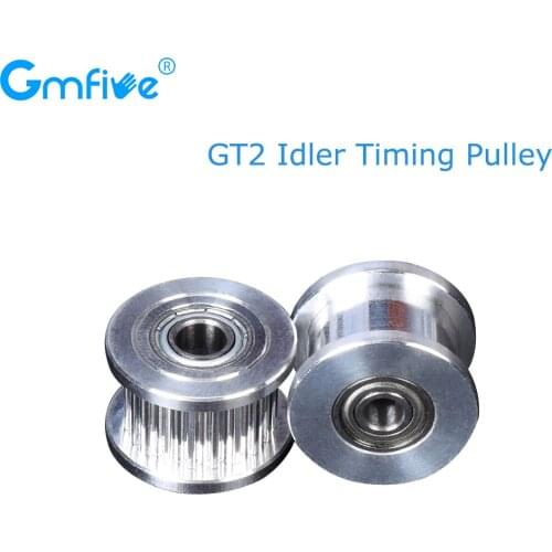 GmFive GT2 6MM Idler Timing Pulley 20 Tooth Wheel Synchronous Gear with Teeth Bore 3/4/5mm 3D Printer Parts For Prusa i3 Ender 3