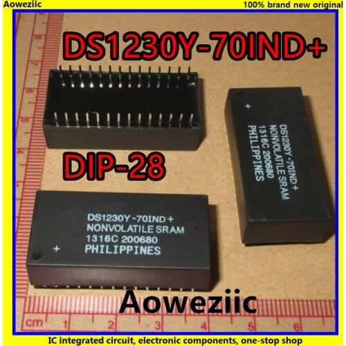 2Pcs/Lot DS1230Y-70IND+ DS1230Y-70IND DS1230Y-70 DIP-28 256k Nonvolatile SRAM IC New
