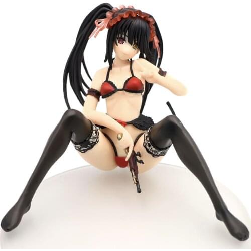22cm Date A Live Anime Figure Sexy Girl Kurumi Tokisaki Zaphkiel Relax PVC Action Figure Toy Adult Japanese Collection Model Toy