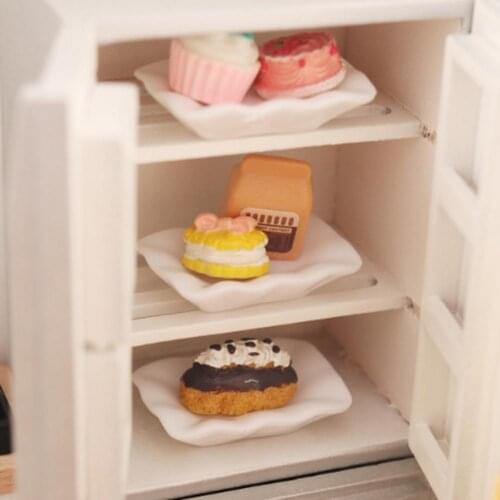 3Pcs Useful Miniature Plate Good Craftsmanship Realistic Portable Life Scene Mini Dish