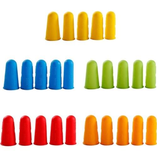 5Pcs/set Non-slip Silicone Finger Cover Cap Heat Insulation Finger Guard Protectors for Scrapbooking Crafts Ironing