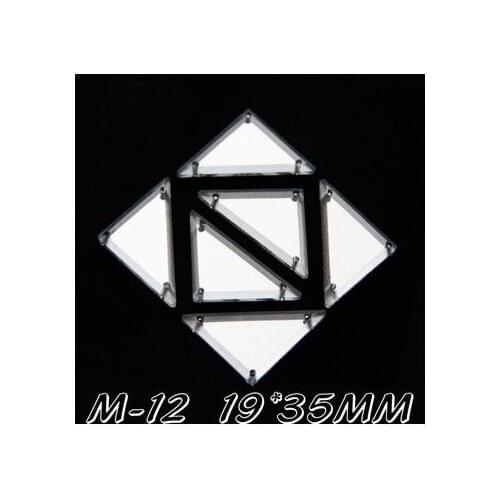 50pcs 19*35CM sew on triangle mirror piece ,Fashion DIY cloth garment decoration accessory