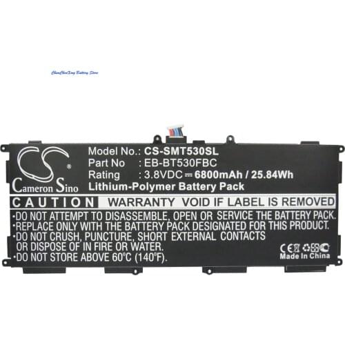 Cameron Sino 6800mAh Battery EB-BT530FBC for Samsung SM-T530, SM-T531, SM-T533, SM-T535, SM-T537, SM-T537A, SM-T537R4