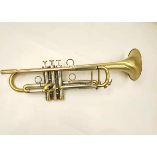 Bb Trumpet Brass Plated Professional Musical Instrument With Case Mouthpiece Free Shipping