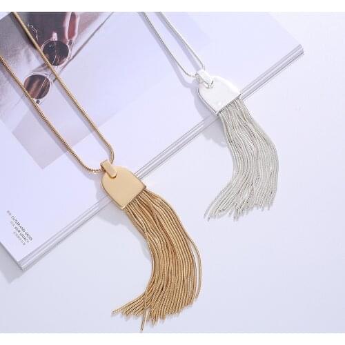 Bohemian Women Fashion Necklace Jewelry Long Chain Tassel Personality Statement Style Party Jewelry