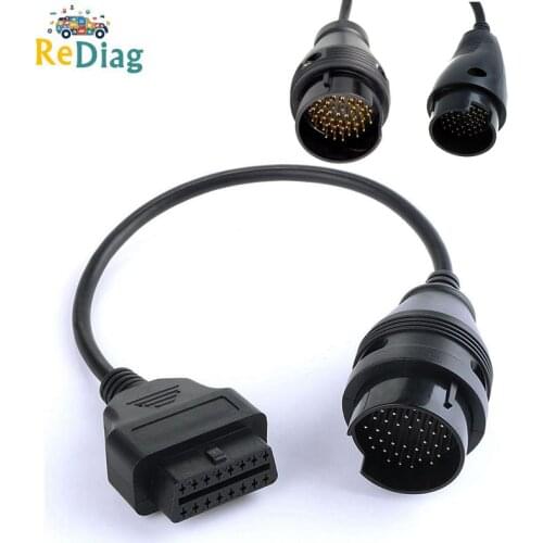 Diagnostic Cable for Mercedes 38 Pin To OBD OBD2 16 Pin Female Connector for Mercedes OBD II Diagnosis Cable for OBDII Car Tools