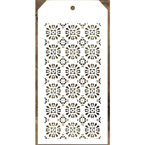 2021 New Label Tag Plastic Stencil For Craft Making Snowflake Pattern Background Scrapbooking Card No Metal Cutting Dies Stamps