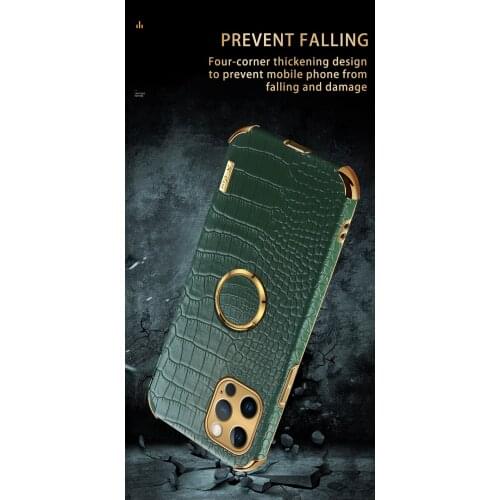 Crocodile pattern Leather Holder Case For Apple iPhone 12 11 Pro Max Mini Magnetic ring buckle Cover For iPhone X XR XS Max Capa