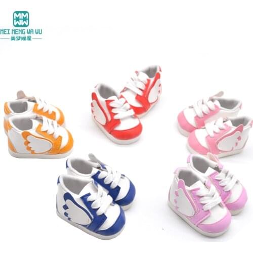 Mini 7cm Baby Candy-colored sneakers shoes fits 43 cm Toys new born dolls accessories and American doll