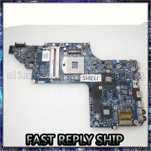 SHELI For HP DV6 DV6-7000 laptop Motherboard 48.4ST10.031 682168-001 with GT630 1GB Graphics Card notebook pc mainboard test ok