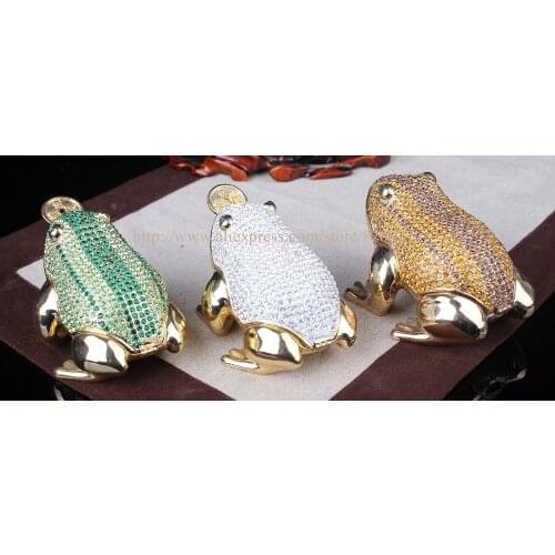 Metal Fortune Coin Money Toad/ Frog /Chan Chu - Feng Shui Chinese Charm of Prosperity Decoration Gift Frog Trinekt Jewelry Box